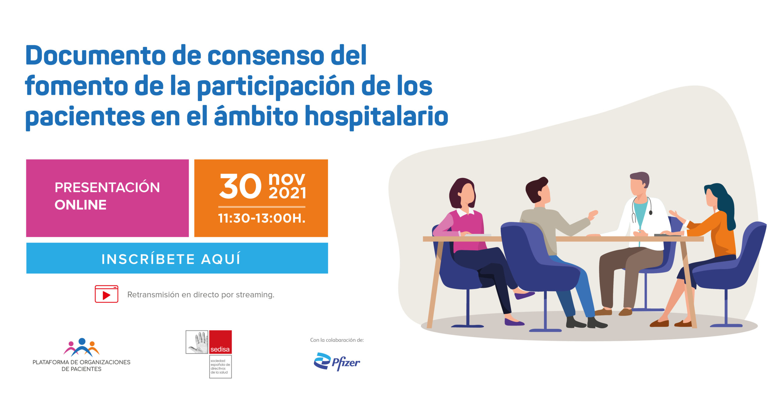 Pacientes y directivos de salud presentan un documento de consenso para fomentar la participación en el ámbito hospitalario