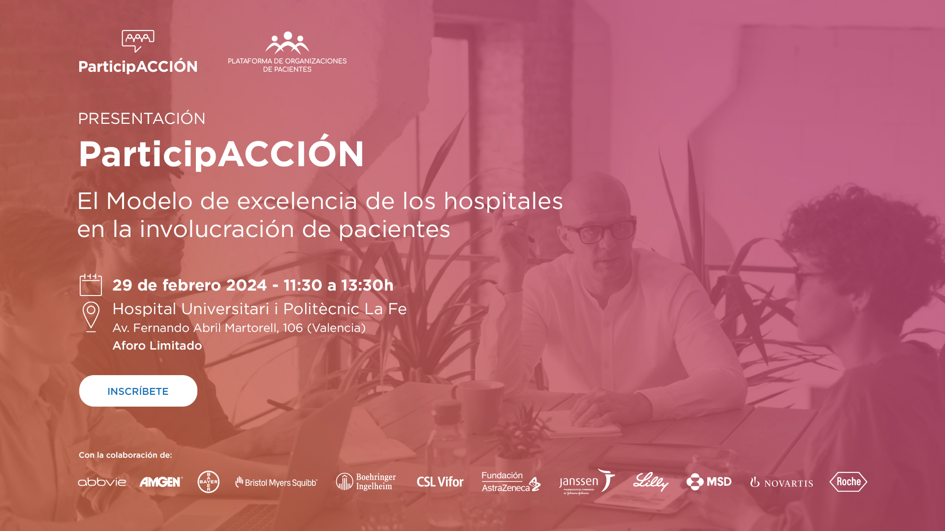Apúntate a la presentación de ‘ParticipACCIÓN: el modelo de excelencia de los hospitales en la involucración de los pacientes’
