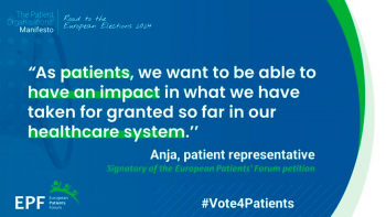 La Plataforma de Organizaciones de Pacientes se suma a la campaña ‘Vote4Patients’ del Foro Europeo de Pacientes