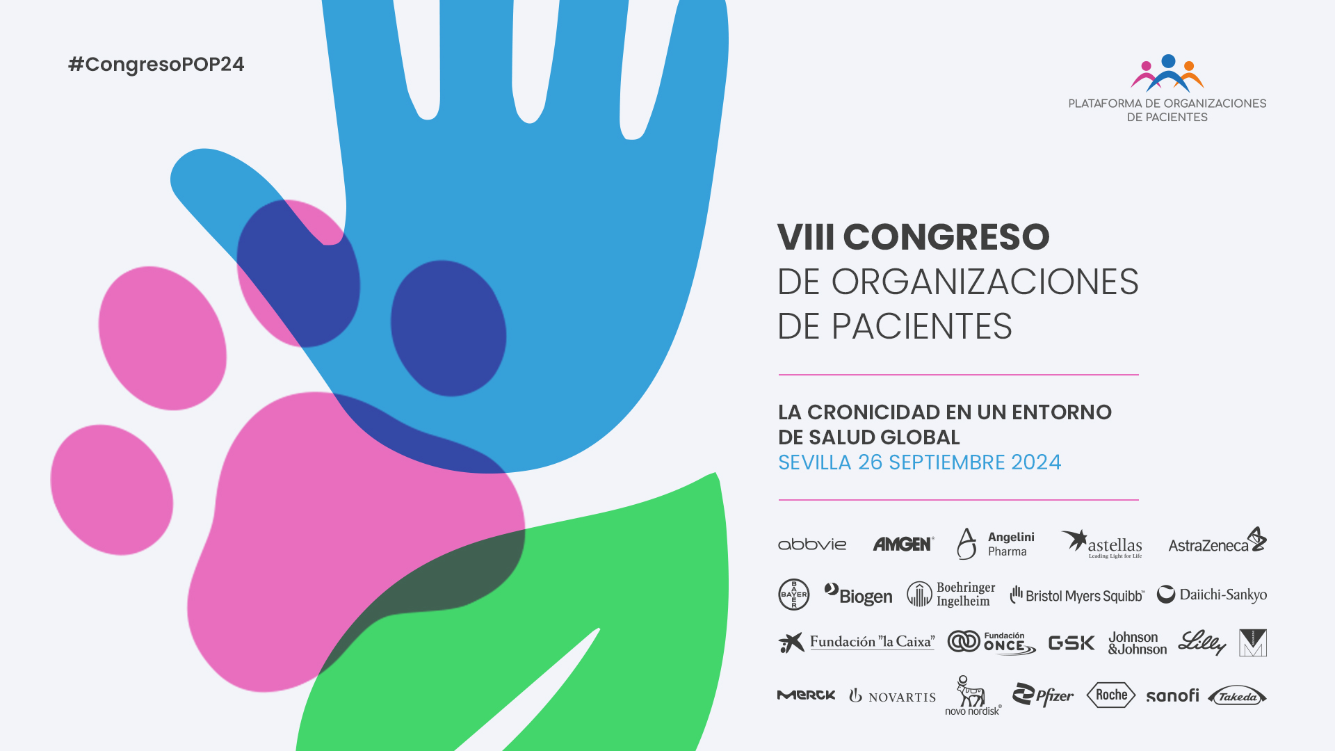 VIII Congreso de Organizaciones de Pacientes: La POP aboga por un modelo más inclusivo en el tratamiento de la cronicidad “que no deje a nadie atrás”